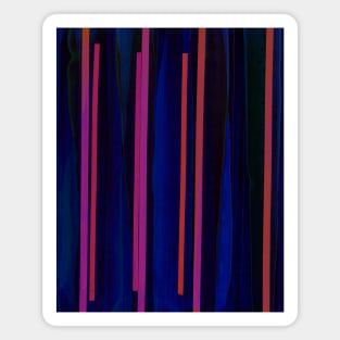 Flowing dark blue and pink verticals Magnet